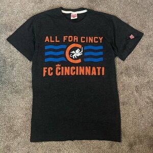HOMAGE Black FC Cincinnati 'All For Cincy' Graphic Tee with Orange and Blue Logo
